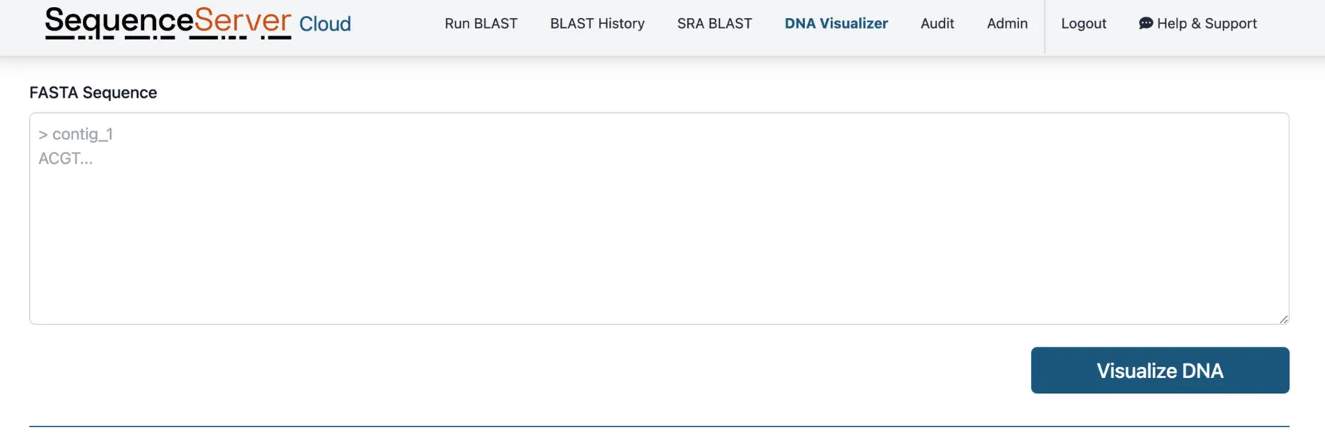 Input just a single FASTA sequence for analysis to get feature annotations like genes and restriction enzyme sites