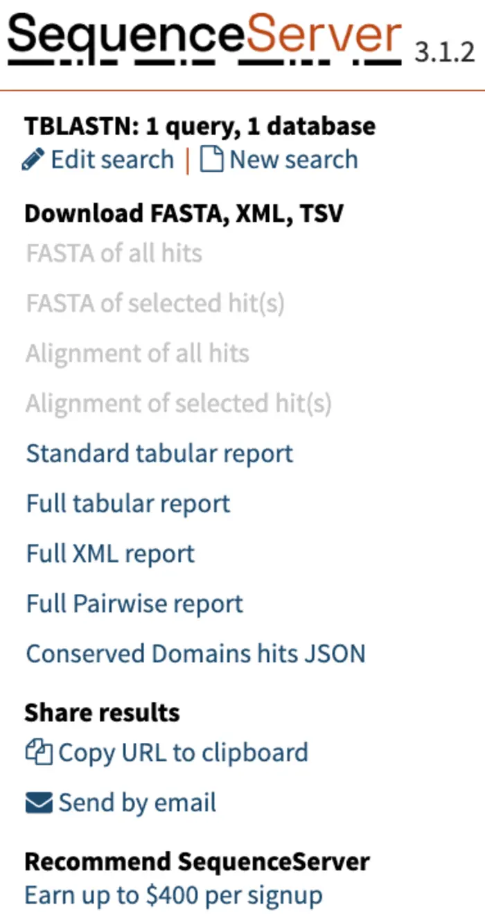 You can use the panel on the left-hand side to download protein domain annotations in JSON format